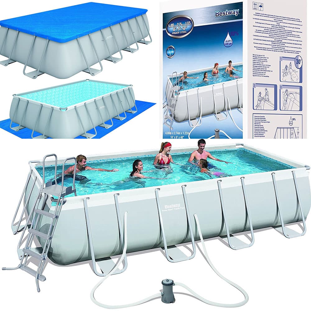 BestWay 56481 Pravougaoni Power Steel Bazen 488x274x122 cm