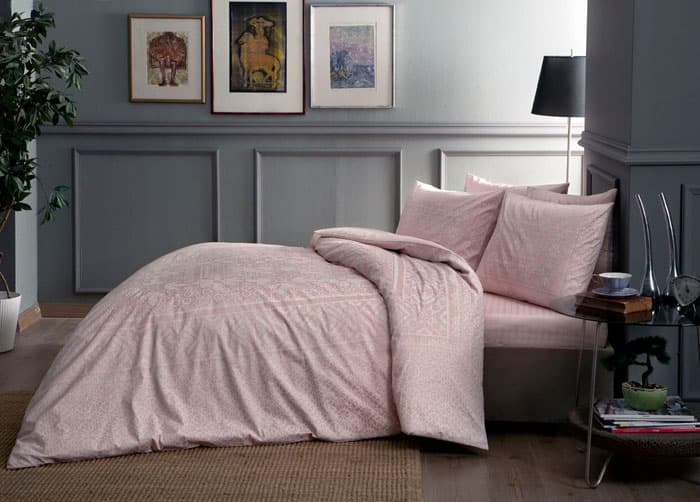 Saten dupla posteljina Fabian V52 Pembe