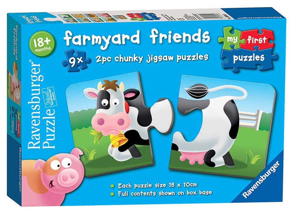 Ravensburger puzzle 18 delova - 9 u 1, Životinje sa farme 06904