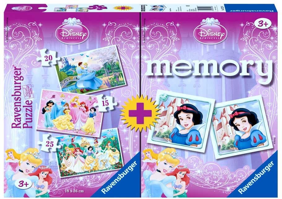 Ravensburger puzzle 60 delova  + igra memorije - Disney Princess 2u1 07228