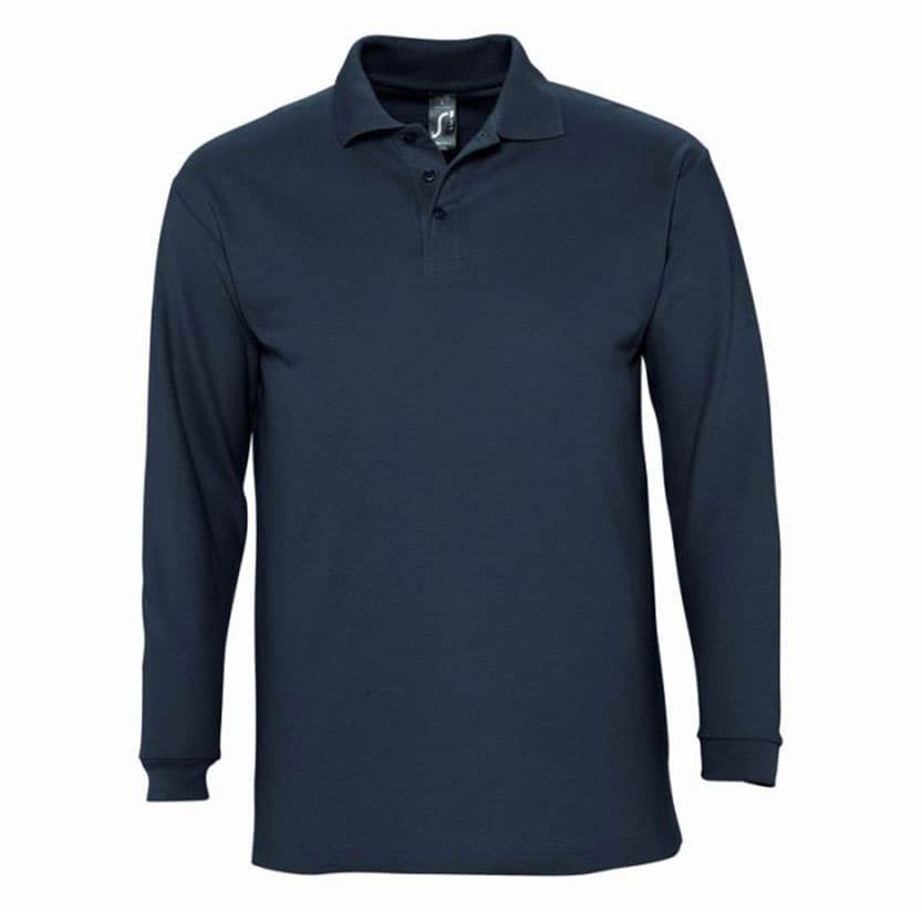 Sols Muška polo majica dug rukav Winter II Navy veličina M 11353
