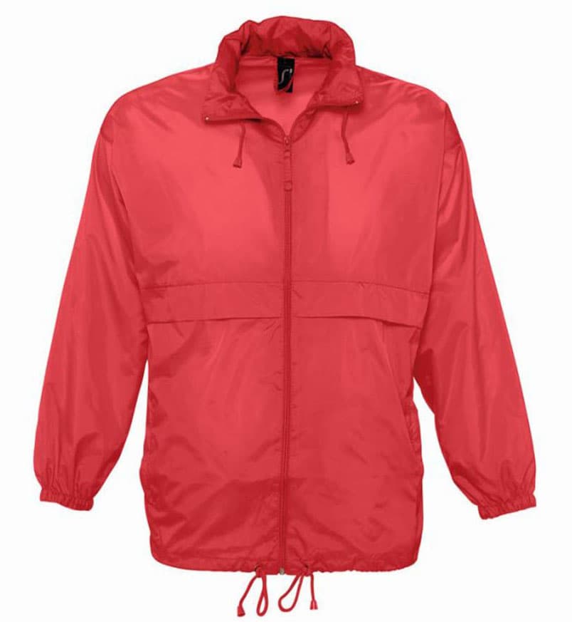 Sols Uniseks vetrovka Surf Red veličina L 32000