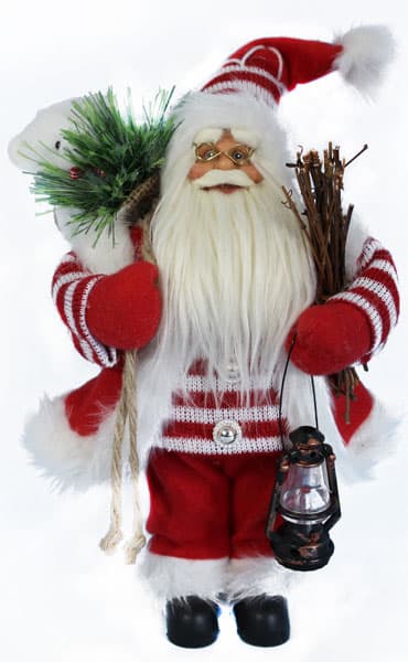 Deda Mraz Sa Fenjerom Figura - Visina 30 cm