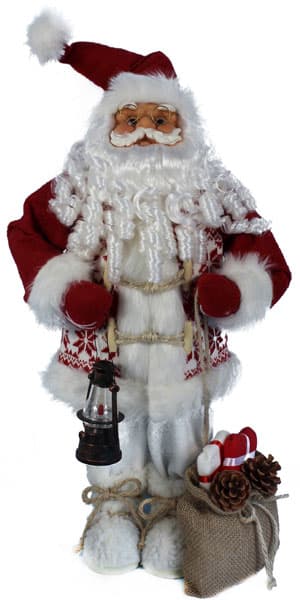 Deda Mraz Sa Fenjerom i Džakom - Novogodišnja Figura - 90 cm