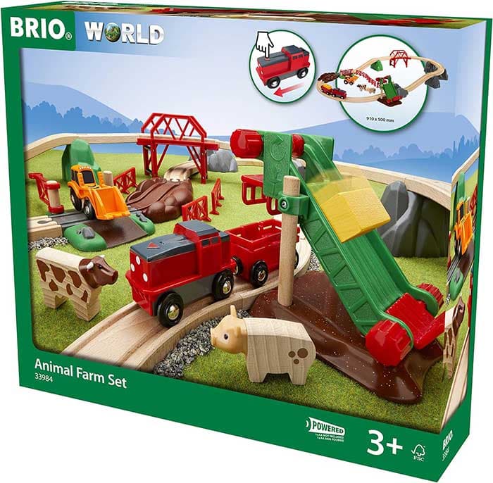 BRIO Igračka Voz i pruga kroz farmu sa životinjama 33984