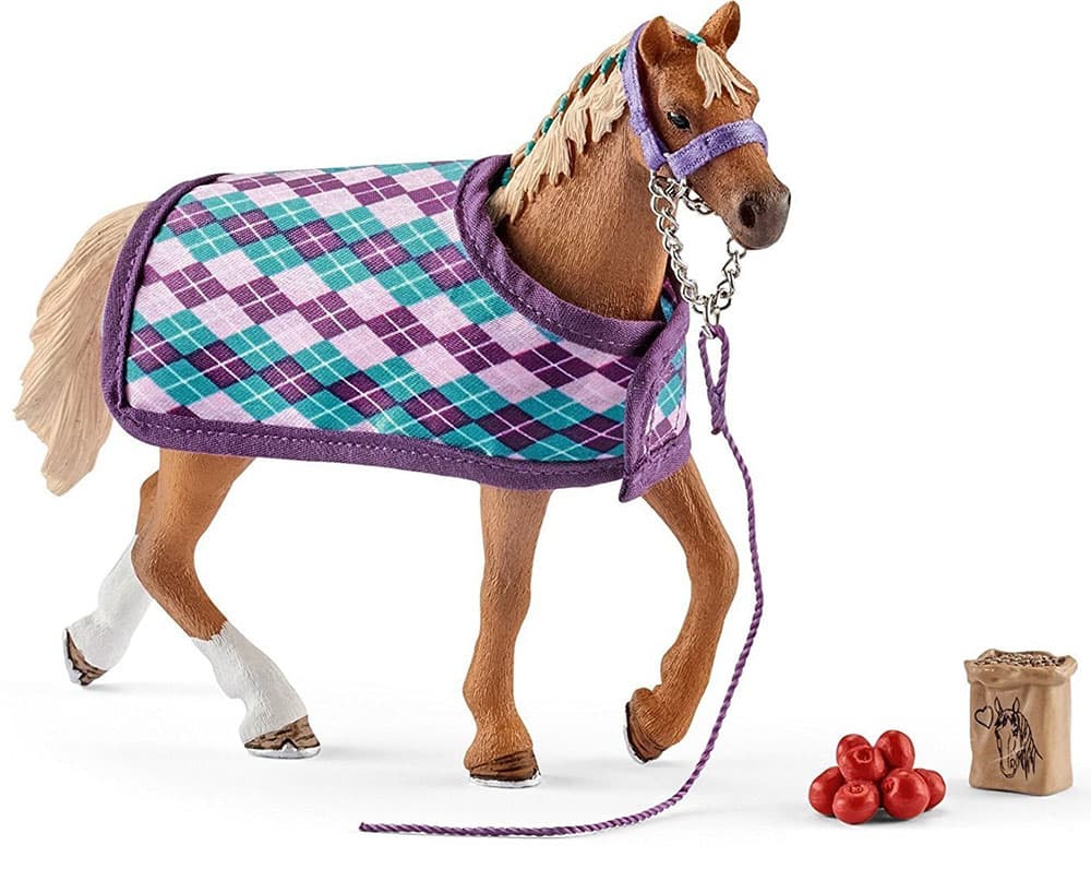 Schleich Figurice Domaće životinje - Engleski rasni konj - kobila - sa opremom 42360