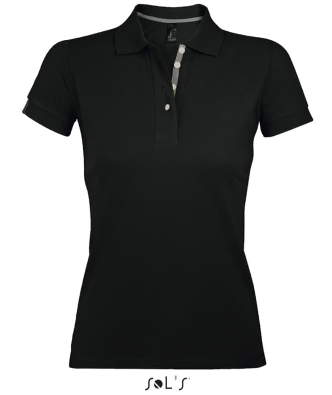 Sols Ženska majica sa kragnom i kratkim rukavima vel. XS Portland Women Black 00575