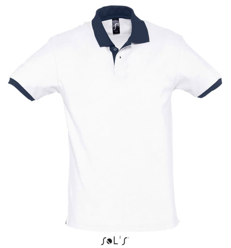 Muška majica sa kragnom veličina M Sols Prince White/French Navy 11369