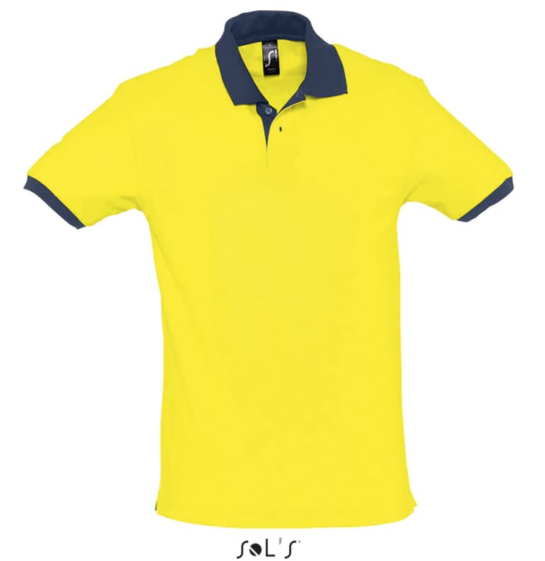 Muška majica sa kragnom veličina XL Sols Prince Lemon/French Navy 11369