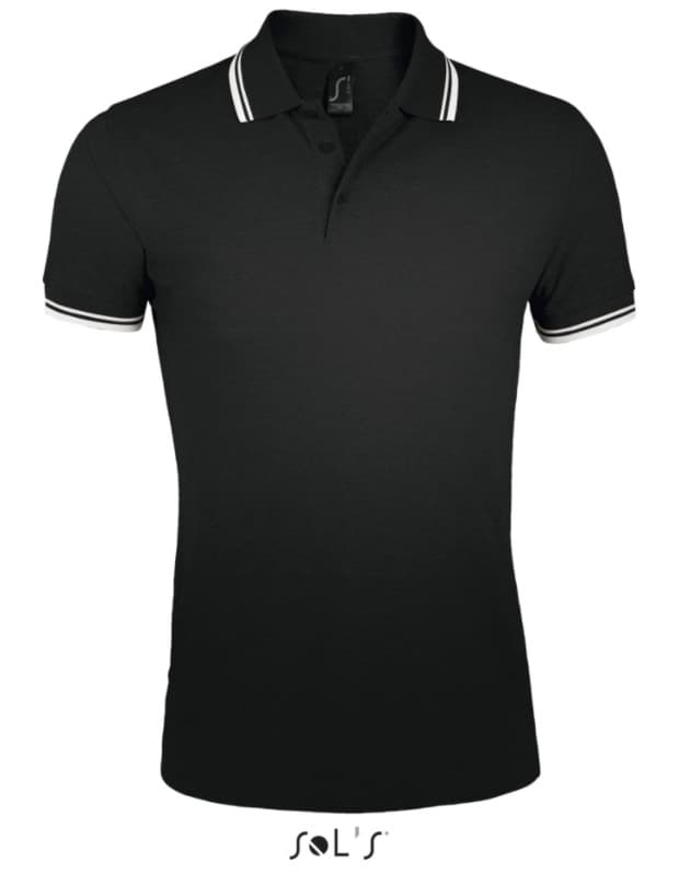 Polo majica za muškarce veličina L Sols Pasadena Black/White 00577