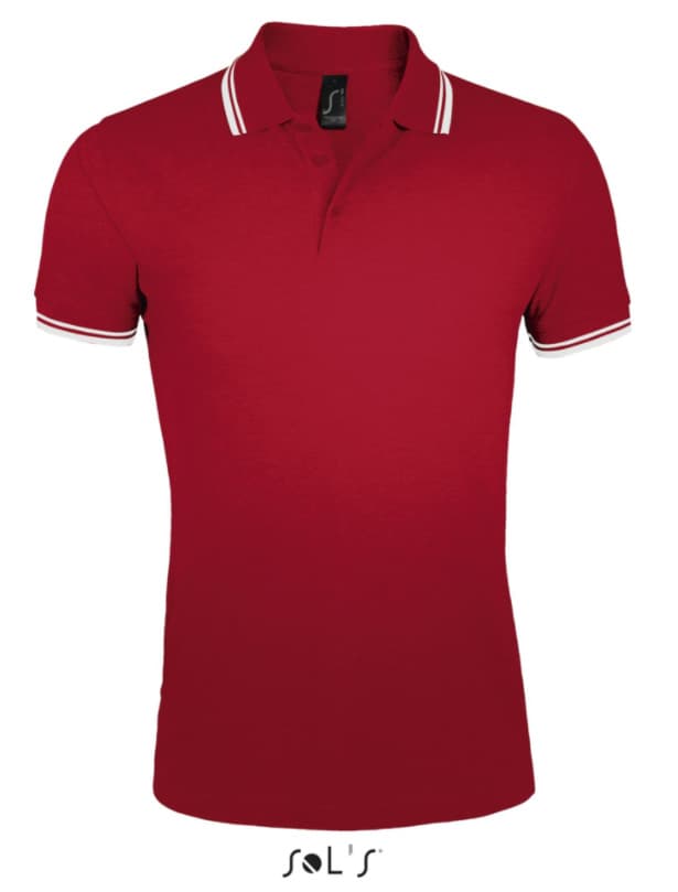 Polo majica za muškarce veličina XXL Sols Pasadena Red/White 00577