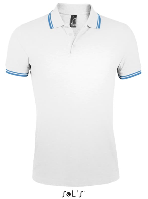Polo majica za muškarce veličina XXL Sols Pasadena White/Aqua 00577