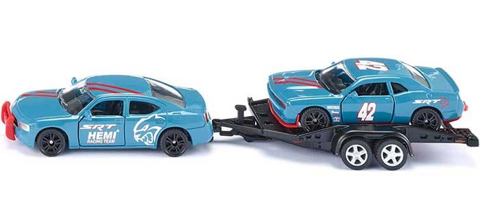 SIKU Automobilčići za decu Dodge Charger i Dodge Challenger SRT Racing na prikolici 2565
