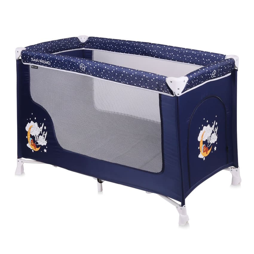 Lorelli Prenosivi krevetac za bebe San Remo Blue Good Night Bear