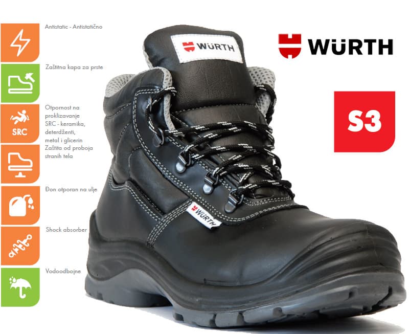 Wurth Bezbednosne cipele Poluks duboke S3 vel. 37