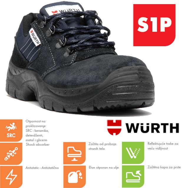 Wurth Bezbednosne cipele Monza S1P plitke vel. 47