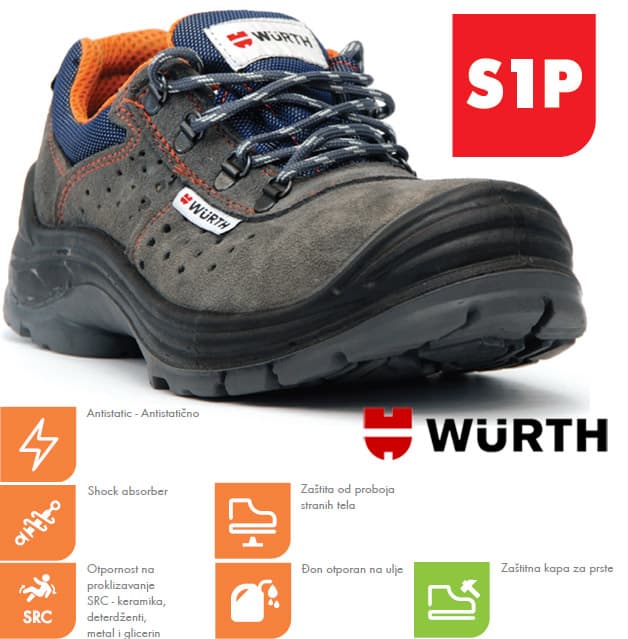 Wurth Bezbednosne cipele Sintra S1P plitke vel. 38