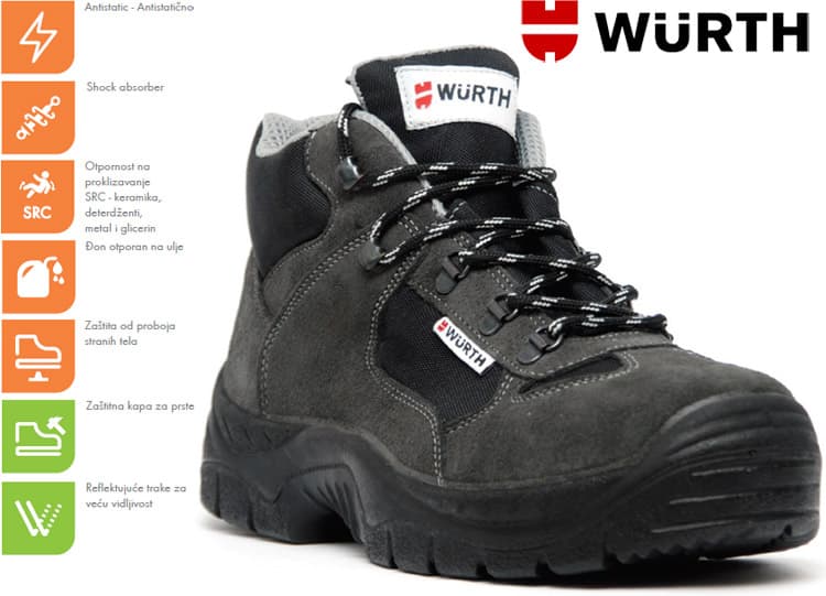 Wurth Bezbednosne cipele Cyclone S1P duboke vel. 42