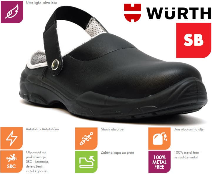 Wurth Bezbednosna obuća Selago SB crne vel. 46