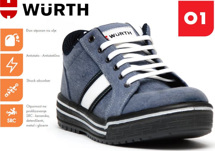 Wurth Radna patika Sirocco O1 vel. 45