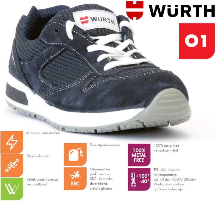Wurth Radna patika Jogger Sport O1 vel. 44