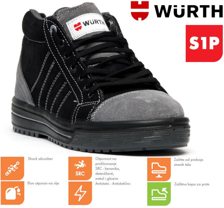 Wurth Bezbednosne patike Kastor duboke S1P vel. 41