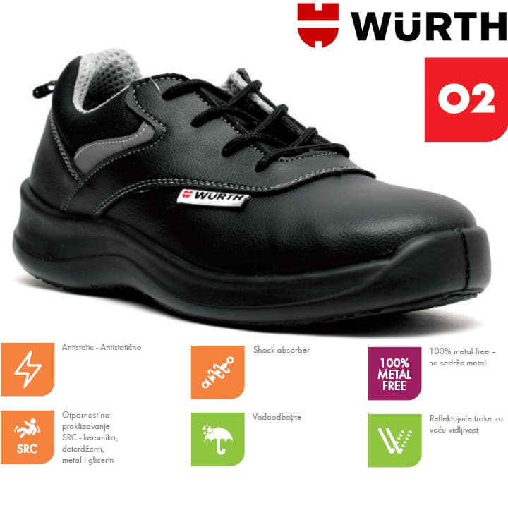 Wurth Radne cipele Redita O2 plitke vel. 36