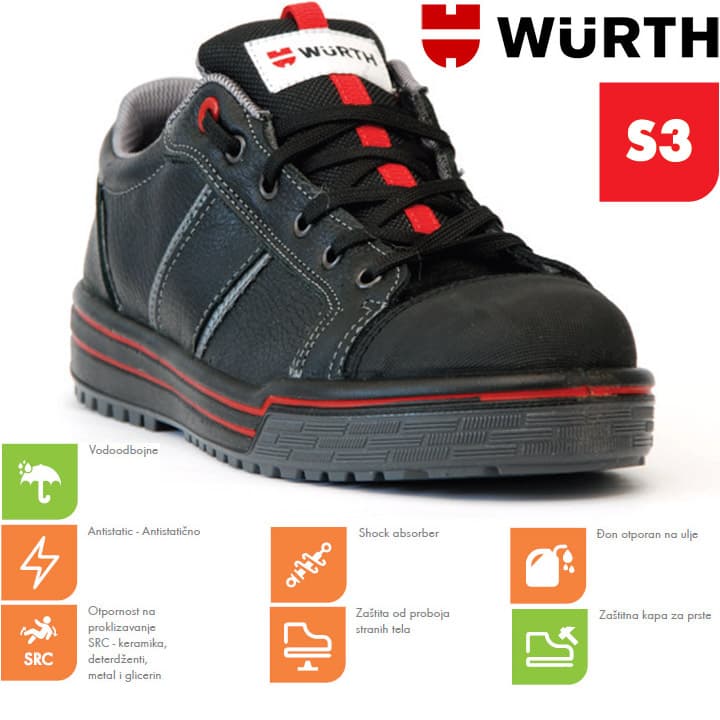 Wurth Bezbednosne patike Sneakers S3 plitke vel. 44