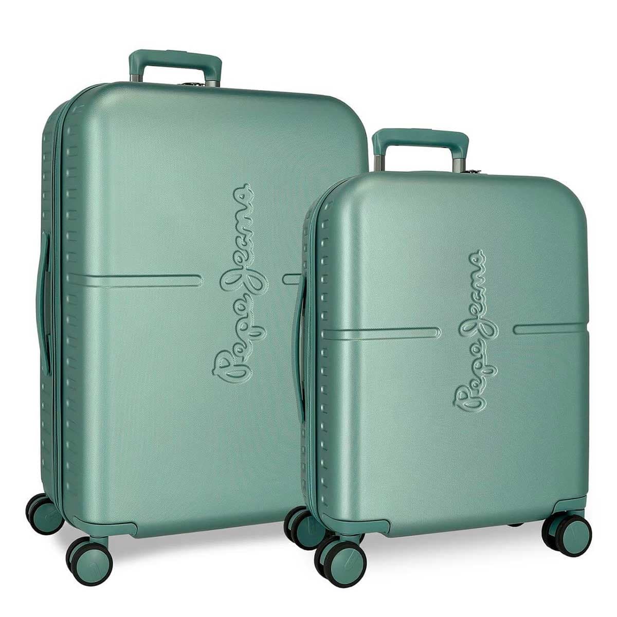 Koferi za putovanja 70cm i 55cm Pepe Jeans Highlight green 76895