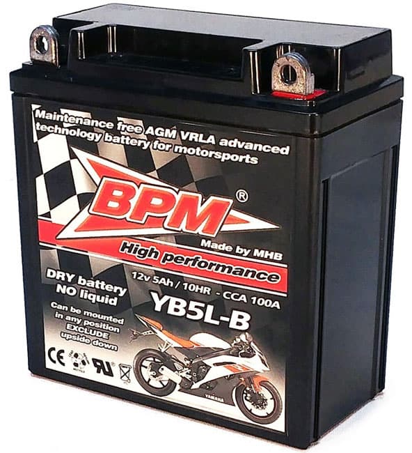 Akumulator za manje SUS motore BPM AGM VRLA YB5L-B 12V 5Ah