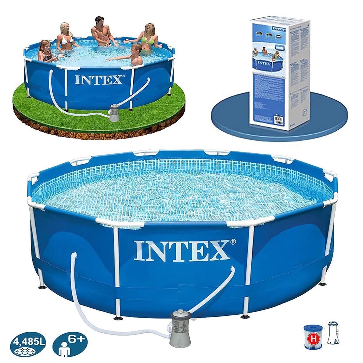 INTEX 305 x 76 cm Metal Frame Bazen Sa Filterskom Pumpom 28202