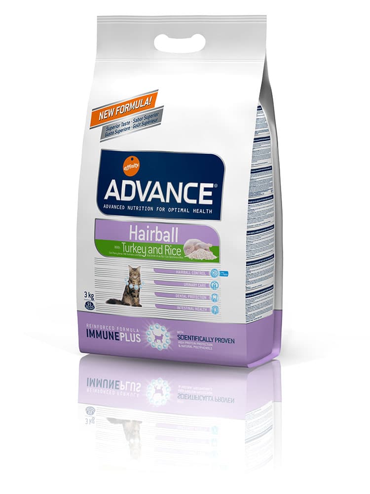Advance Hairball Hrana za mačke - ćuretina i pirinač 3kg
