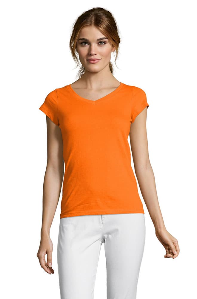 Sols Ženska majica V izrez Moon Orange veličina L 11388
