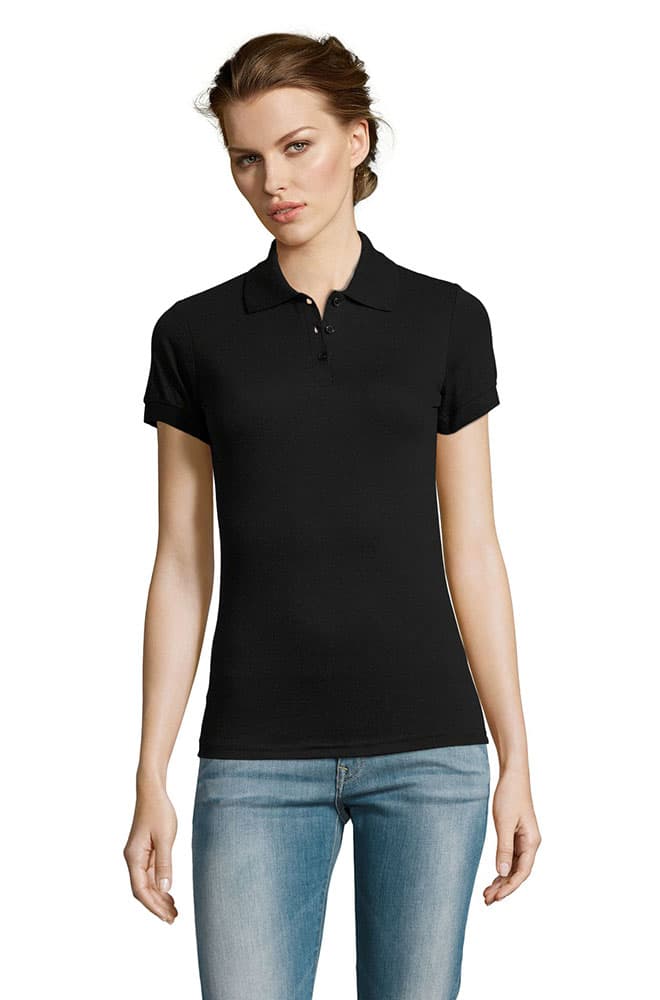 Sols Ženska polo majca Prime Black veličina L 00573