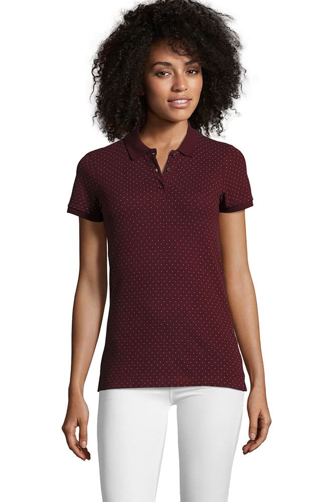 Ženska majica sa kragnom Brandy Burgundy veličina S Sols 01707