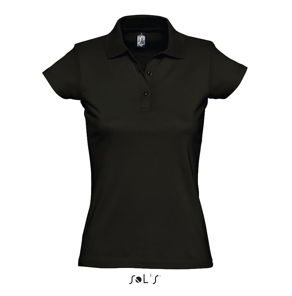Sols Ženska pamučna polo majica Prescott Black veličina S 11376