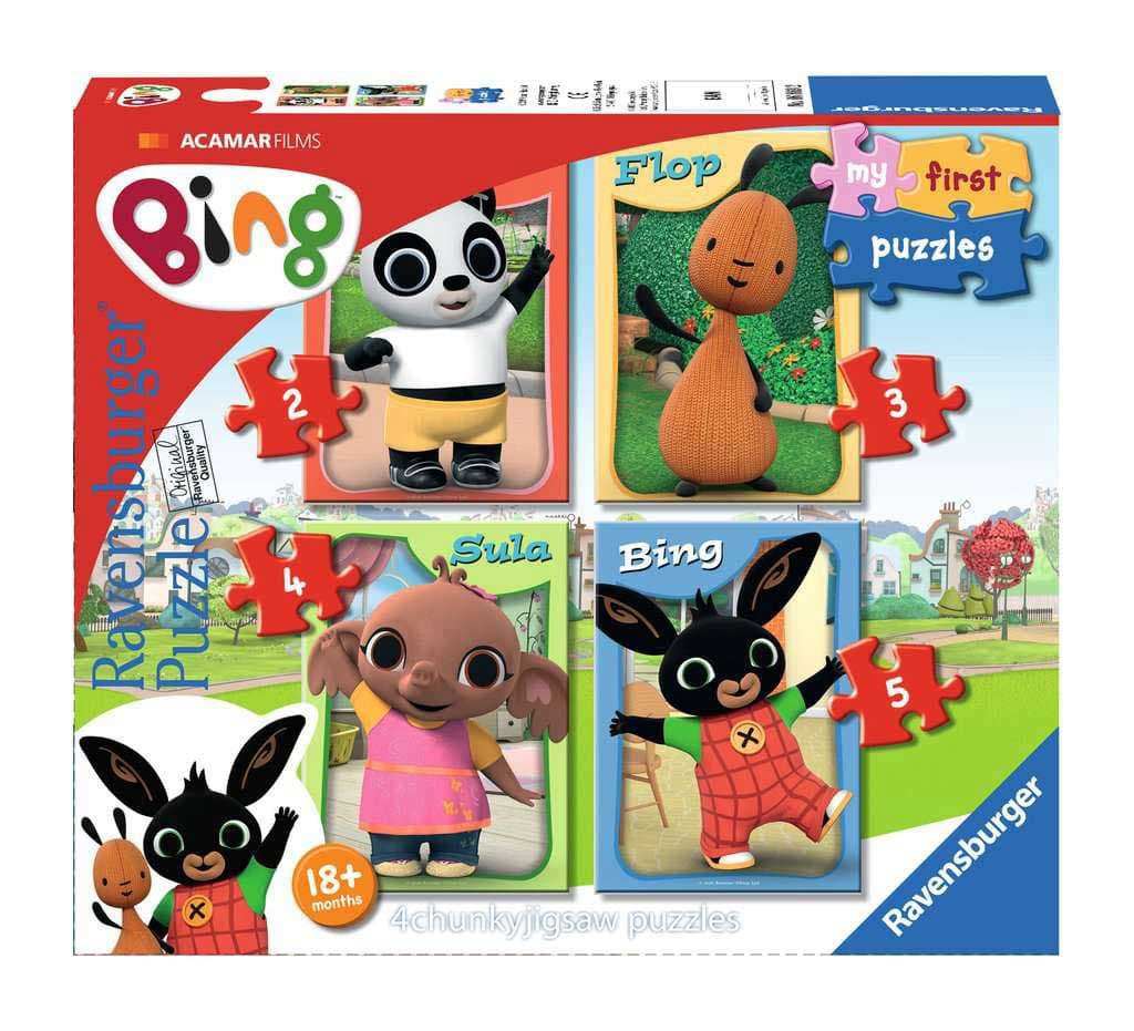 Moje prve puzzle 4u1 Zeka Bing Ravensburger 06869