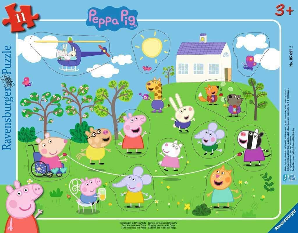 Slagalica uklapalica za decu Pepa Prase na igralištu Ravensburger 05697