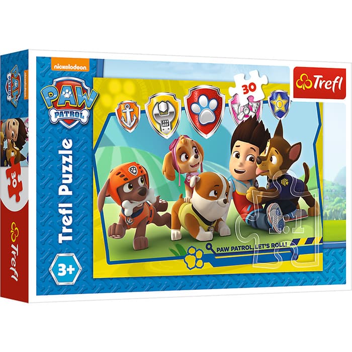 Trefl puzzle Patrolne Šape - Rajder i prijatelji 30 delova
