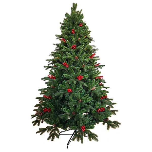 Novogodišnja jelka sa crvenim bobicama 210 cm 190028