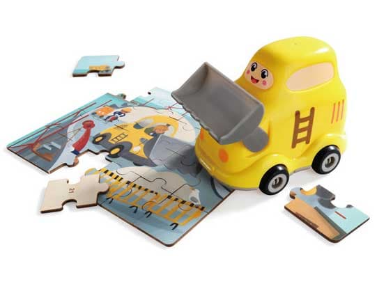 Top Bright Puzzle sa igračkom Buldožer