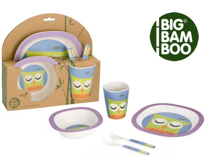BigBamBoo Dečiji set za jelo Sova
