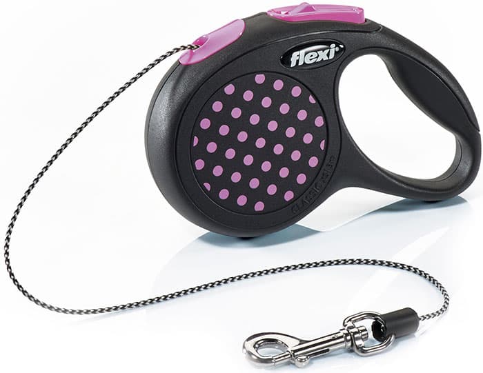 Povodac za psa ili mačku Flexi Design XS Cord 3m Pink