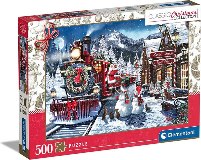 Puzzle slagalica 500 delova Novogodišnji voz Clementoni 81502