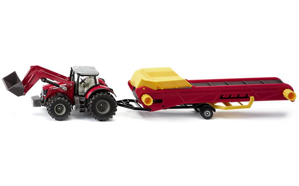 SIKU Traktor utovarivač Massey Ferguson sa prikolicom 1996