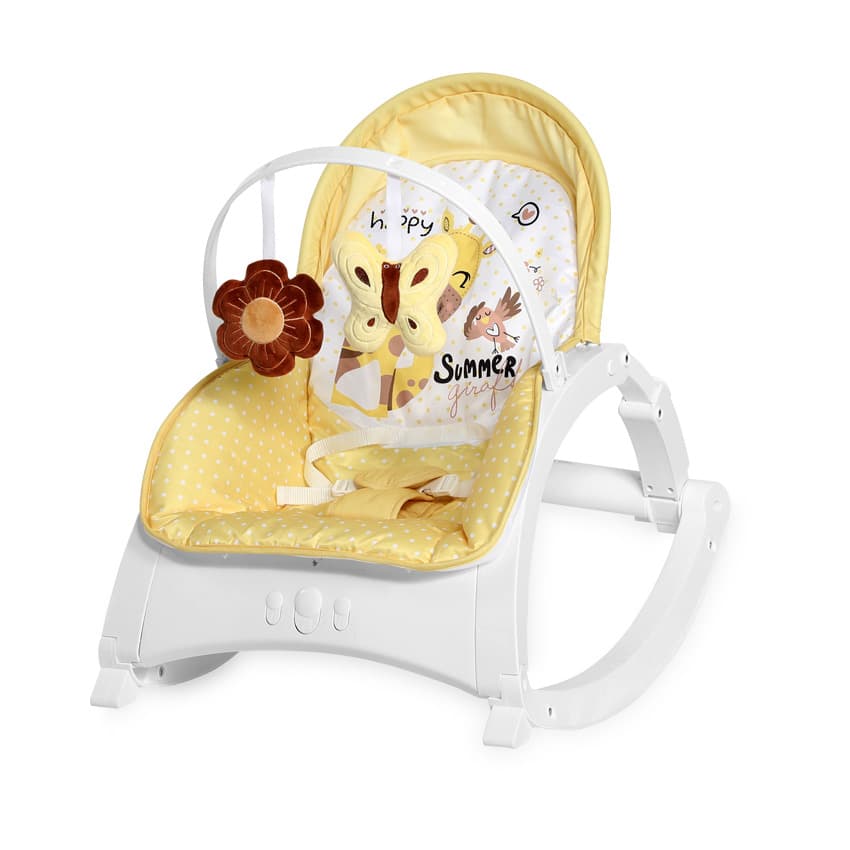 LORELLI Ljuljaška za bebe ENJOY Yellow Giraffe 10110112035