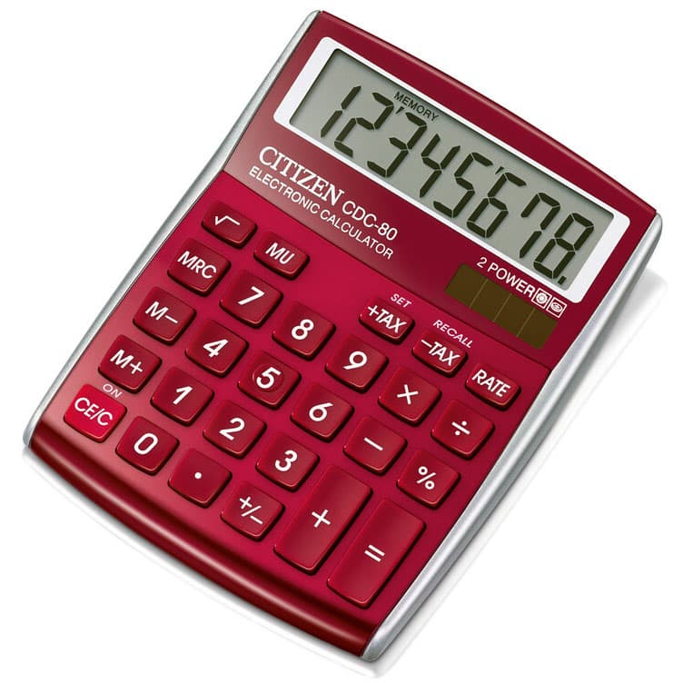 Stoni kalkulator Citizen CDC-80 8 cifara crveni