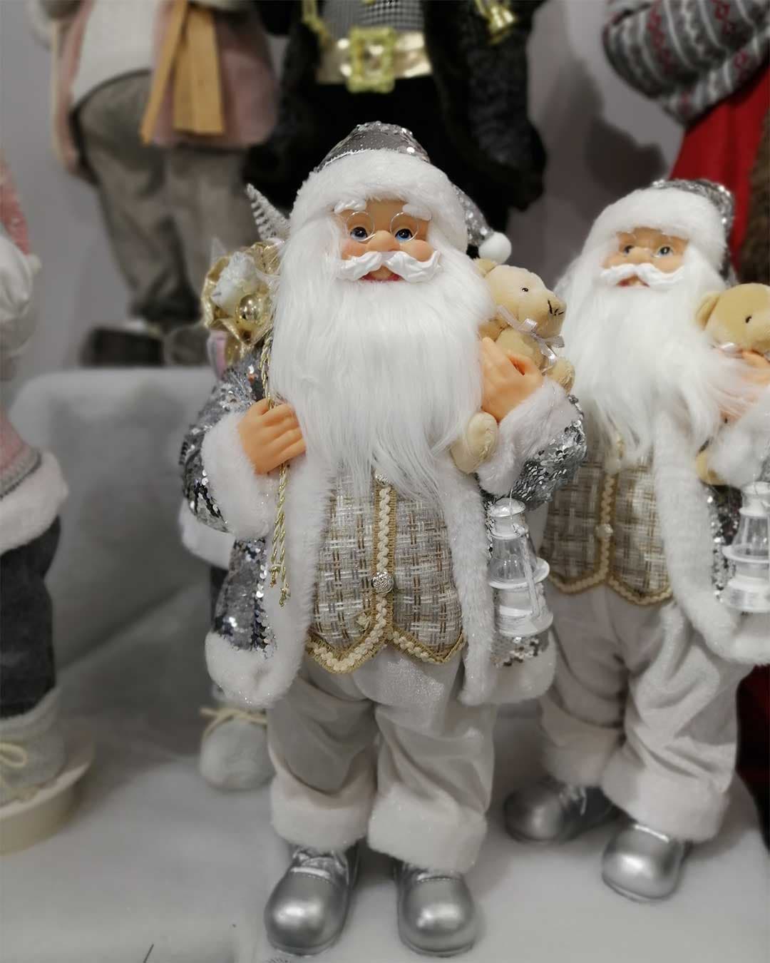 Figura Deda Mraz Sven Srebrne Boje 60 cm