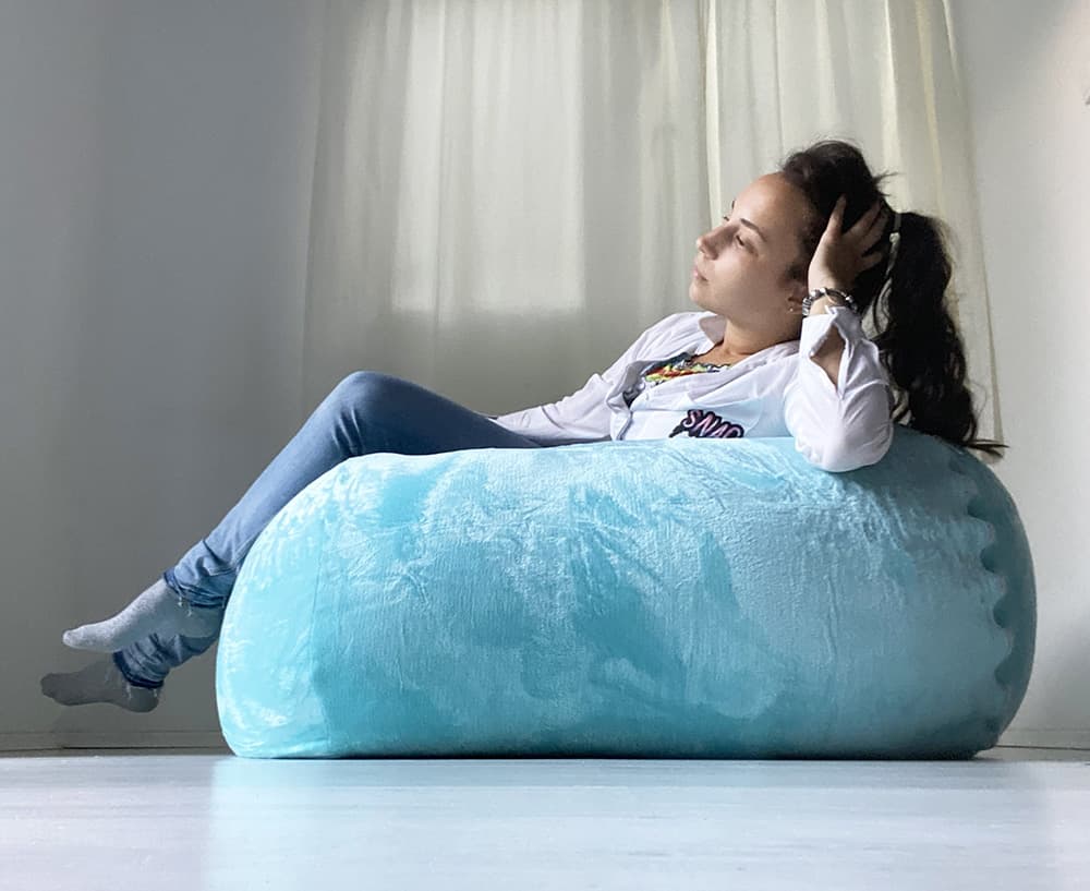 Lazy Bag Jumbo plavi od mikrofibera