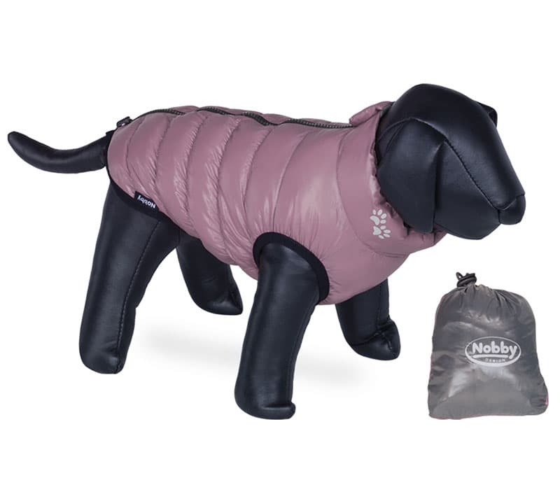 Nobby Jakna za pse Light sa dva lica roze-siva 40cm 64133